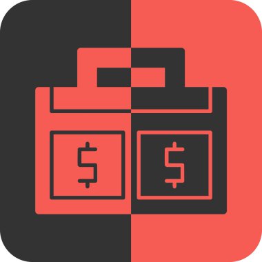 Bir banka simgesinin vektör illüstrasyonu