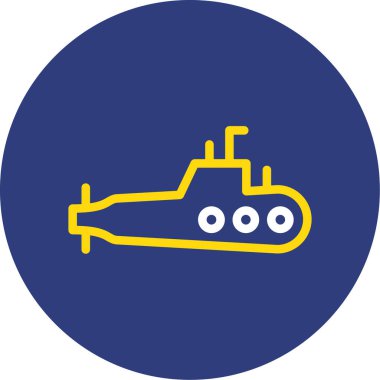 Denizaltı simge vektör çizim