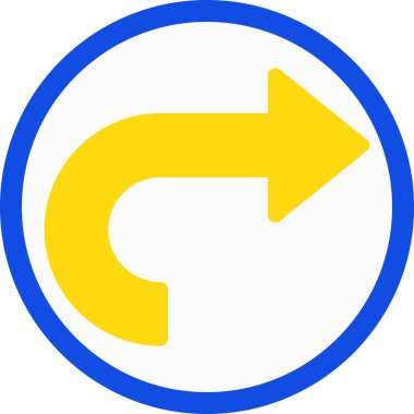 Sol vektör simgesini düz biçimde döndür