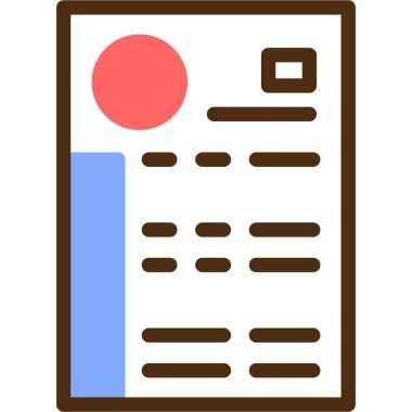 Belge. Web simgesi basit illüstrasyon