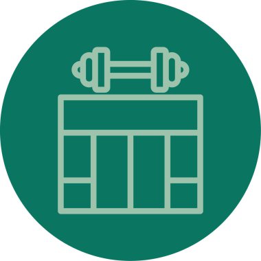 spor salonu ikonu vektör illüstrasyonu