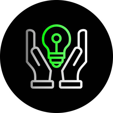 Projeniz için fikir simgesi, vektör illüstrasyonu