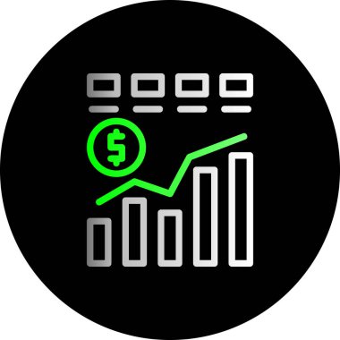 iş grafiği ikon vektör illüstrasyonu