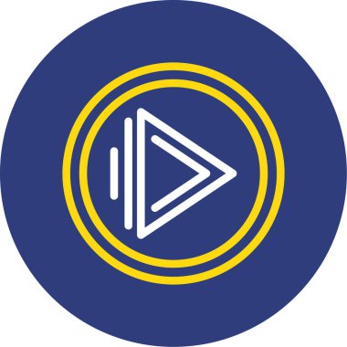 Çal düğmesi simgesi. Basit tasarım