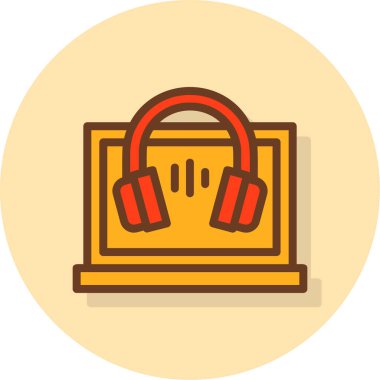 müzik web simgesi basit tasarım