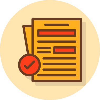 Kontrol listesi vektör çizgisi simgesi