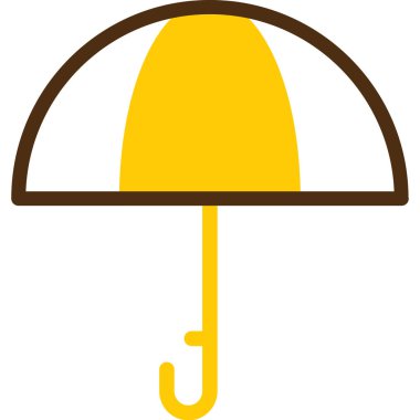 şemsiye simgesi, vektör illüstrasyonu