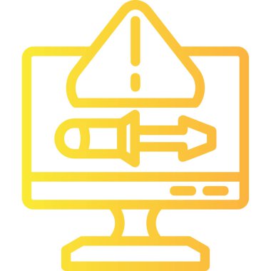 bilgisayar hatası renk ikonu vektör çizimi