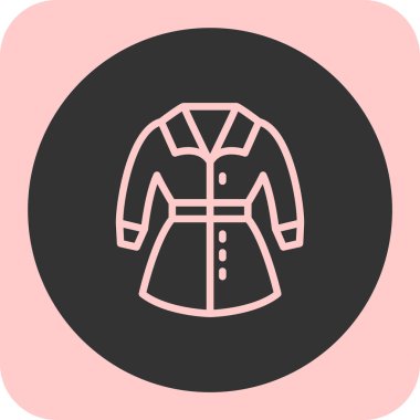 Kış lık palto vektör simgesi