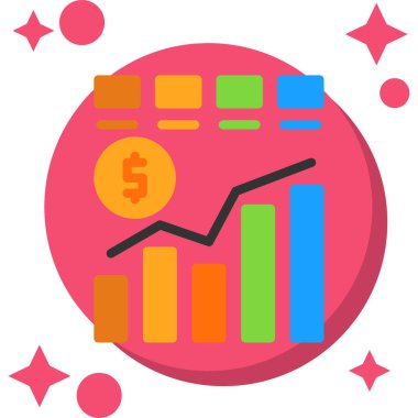 finansal grafik vektör simgesi