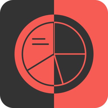 Pasta grafiği simgesi izole edilmiş vektör çizimi