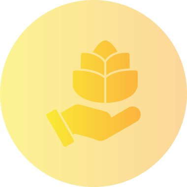 Bir bitki simgesinin vektör illüstrasyonu