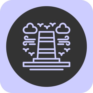 Modern b 'nin vektör illüstrasyonu fabrikanın ikonundan yoksun