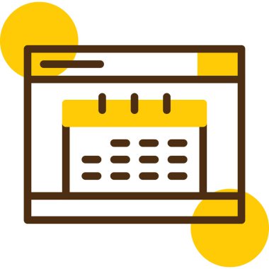 Takvim simgesi, vektör çizimi