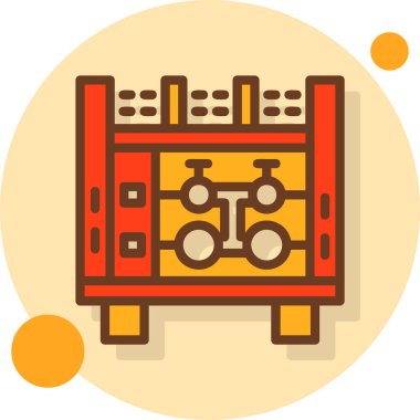 Makine simgesinin vektör illüstrasyonu