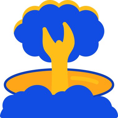 Sonbahar kategorisinde bulut düşüş simgesi