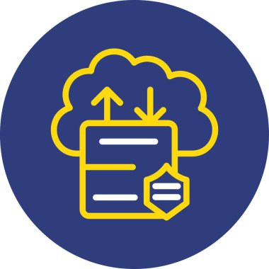 Bulut simgesi vektör illüstrasyonu