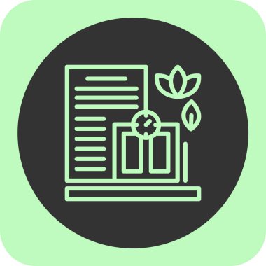 Bir yaprak simgesinin vektör illüstrasyonu