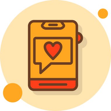 Cep telefonu. Web simgesi basit illüstrasyon