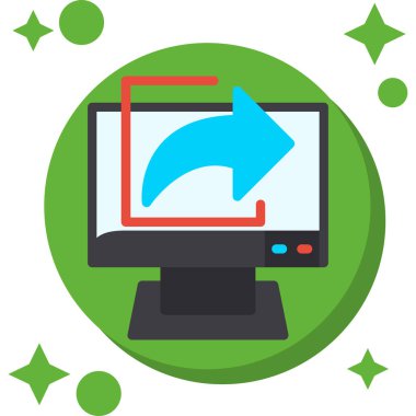 Düz dizaynlı bilgisayar masaüstü simgesi