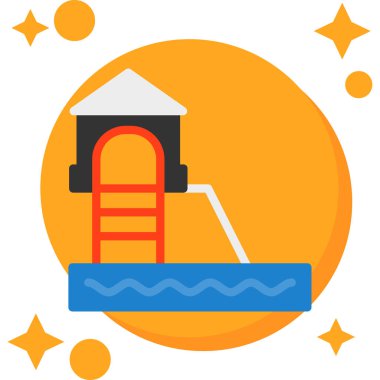 Bina. Web simgesi basit illüstrasyon