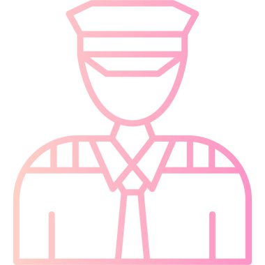 Pembe kasklı bir adamın vektör çizimi