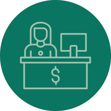 Bir kadın simgesinin vektör illüstrasyonu