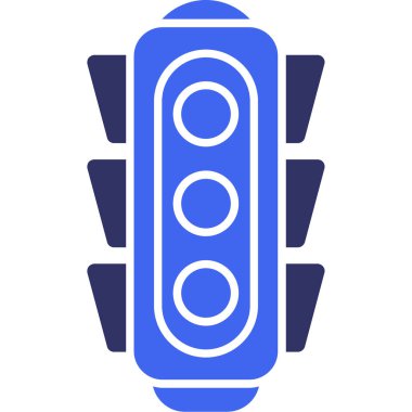 Trafik ışığı simgesi, vektör illüstrasyonu