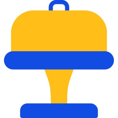 Sarı ve mavi ikonun vektör illüstrasyonu