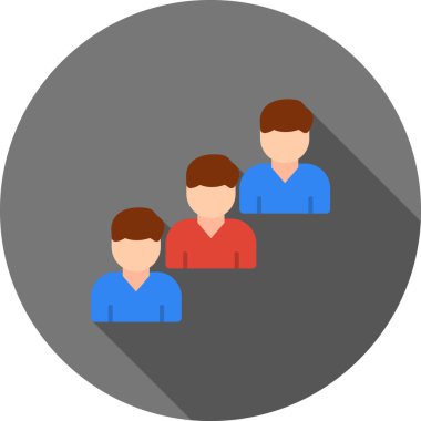 grup insanları grup vektör illüstrasyon tasarım simgesi