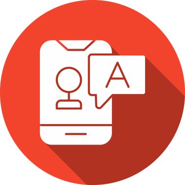 Konuş. Web simgesi basit illüstrasyon