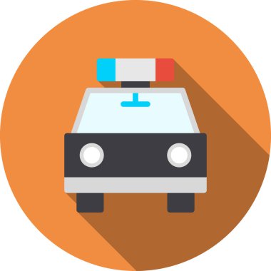 polis arabası vektör simgesi
