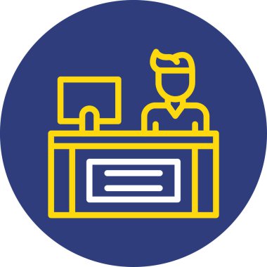 Bir bilgisayar simgesinin vektör illüstrasyonu