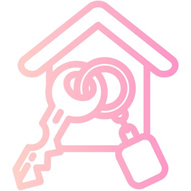 Anahtar simgesi vektör illüstrasyonu