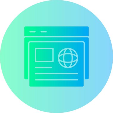 Web tarayıcısı. Web simgesi basit illüstrasyon