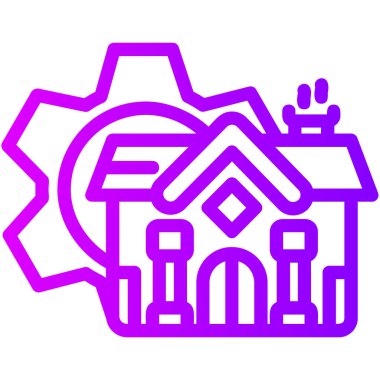 Ev. Web simgesi basit illüstrasyon