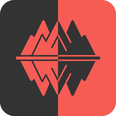 vektör dağ simgesi illüstrasyonu