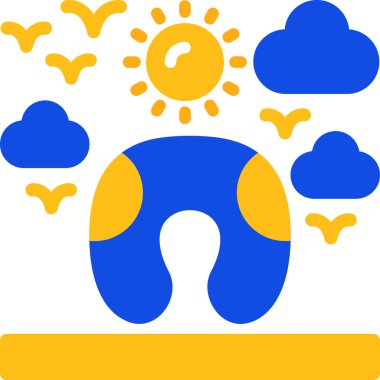 Güneş. Web simgesi basit illüstrasyon