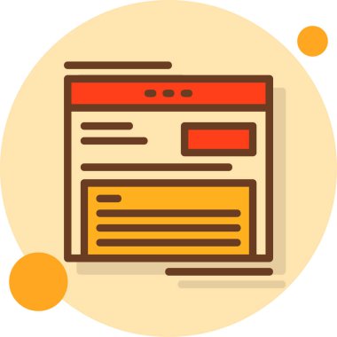 Tarayıcı. Web simgesi basit illüstrasyon