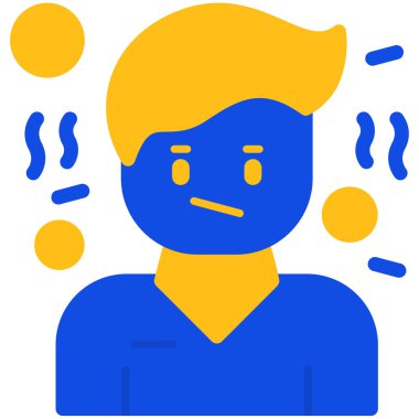 Baş ağrısı baş ağrısı simgesi - taslak biçimi