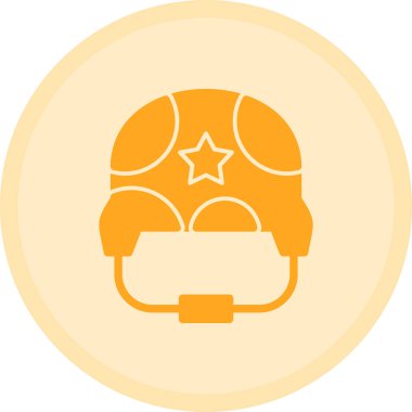 Kask simgesi vektör illüstrasyonu