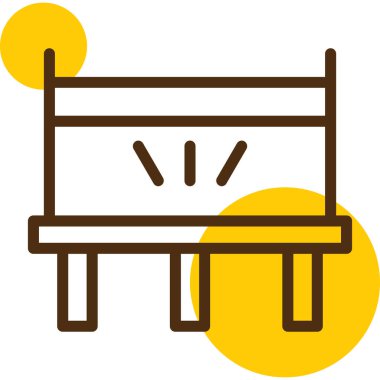 Sandalye Simgesi, vektör illüstrasyonu