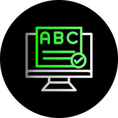 Bilgisayar simgesinin vektör illüstrasyonu