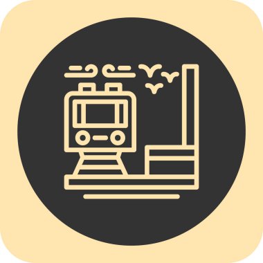 tren simgesi vektör illüstrasyonu