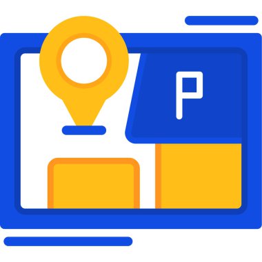 harita simgesi vektör illüstrasyonu