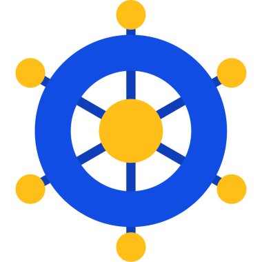 Gemi. Web simgesi basit illüstrasyon