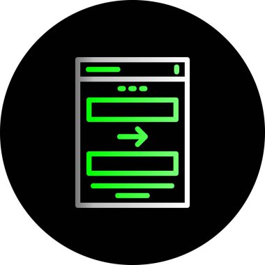 tarayıcı web simgesi, vektör illüstrasyonu