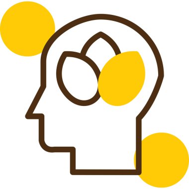 Beyin fikri zihin simgesi ana hat biçiminde