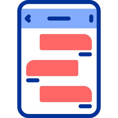 Cep telefonu. Web simgesi basit illüstrasyon
