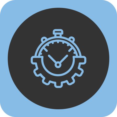 Zaman yönetimi simgesi soyut bir grupta izole edildi